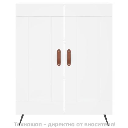 Сайдборд, бял, 69,5x34x90 см, инженерно дърво