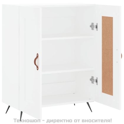 Сайдборд, бял, 69,5x34x90 см, инженерно дърво