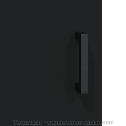 Стенен шкаф, черен, 34,5x34x90 см, инженерно дърво