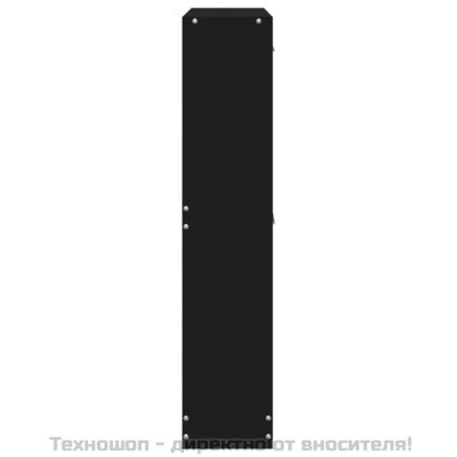 Шкаф за обувки, черен, 59x17x81 см, инженерно дърво