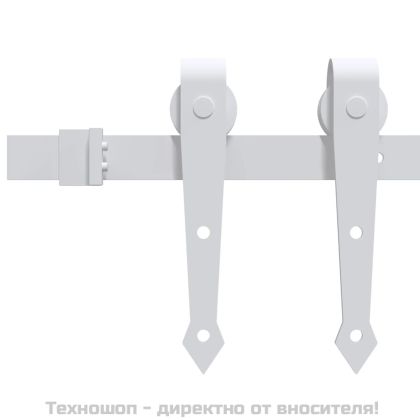 Плъзгаща врата с монтажни части, 90x210 см, борово дърво масив