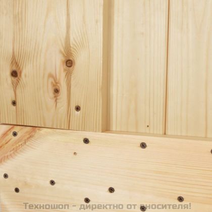 Плъзгаща врата с монтажни части, 85x210 см, борово дърво масив