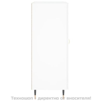 Сайдборд, бял, 69,5x34x90 см, инженерно дърво