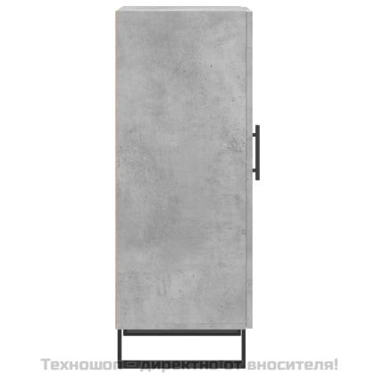 Сайдборд, бетонно сив, 34,5x34x90 см, инженерно дърво