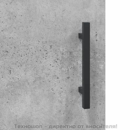 Сайдборд, бетонно сив, 34,5x34x90 см, инженерно дърво