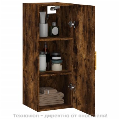 Стенен шкаф опушен дъб 34,5x34x90 см