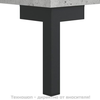 Сайдборд, бетонно сив, 34,5x34x90 см, инженерно дърво