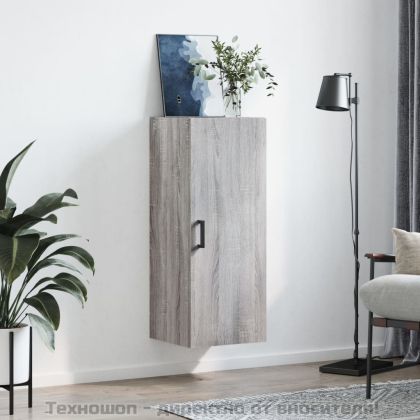 Стенен шкаф сив сонома 34,5x34x90 см