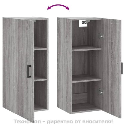 Стенен шкаф сив сонома 34,5x34x90 см