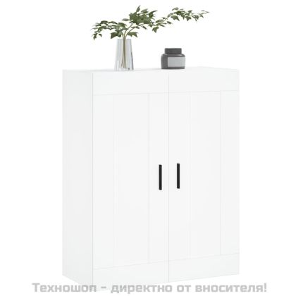 Стенен шкаф бял 69,5x34x90 см инженерно дърво