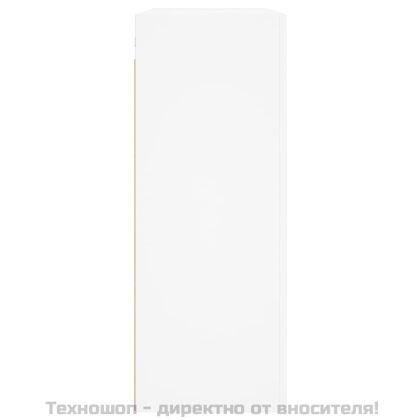 Стенен шкаф бял 69,5x34x90 см инженерно дърво