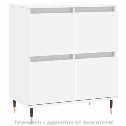 Сайдборд, бял, 60x35x70 см, инженерно дърво