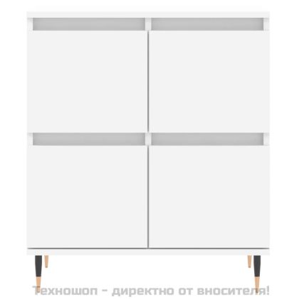 Сайдборд, бял, 60x35x70 см, инженерно дърво