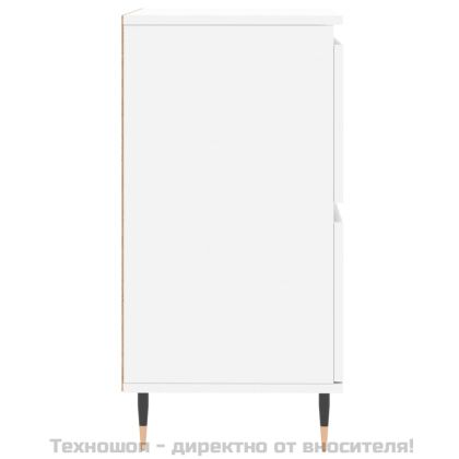 Сайдборд, бял, 60x35x70 см, инженерно дърво
