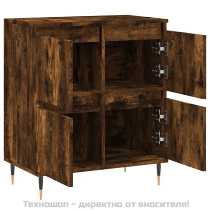 Сайдборд, опушен дъб, 60x35x70 см, инженерно дърво