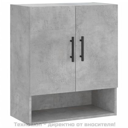 Стенен шкаф, бетонно сив, 60x31x70 см, инженерно дърво