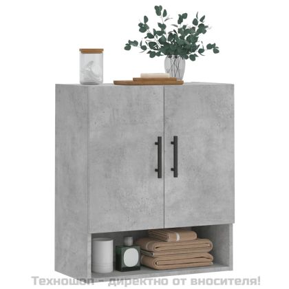 Стенен шкаф, бетонно сив, 60x31x70 см, инженерно дърво