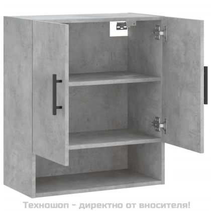 Стенен шкаф, бетонно сив, 60x31x70 см, инженерно дърво