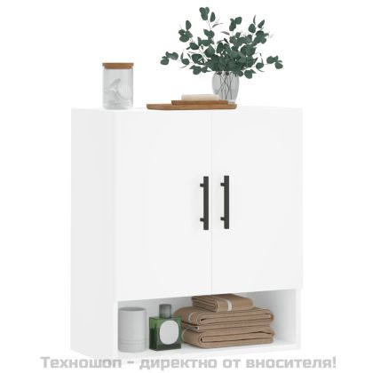 Стенен шкаф, бял, 60x31x70 см, инженерно дърво