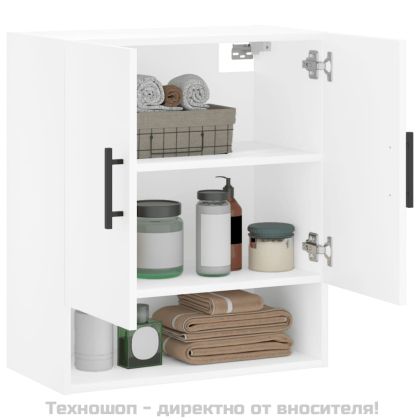 Стенен шкаф, бял, 60x31x70 см, инженерно дърво