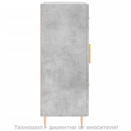 Сайдборд, бетонно сив, 69,5x34x90 см, инженерно дърво