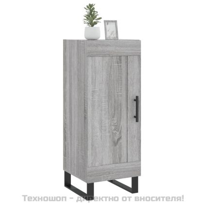 Сайдборд, сив сонома, 34,5x34x90 см, инженерно дърво