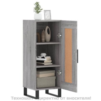 Сайдборд, сив сонома, 34,5x34x90 см, инженерно дърво