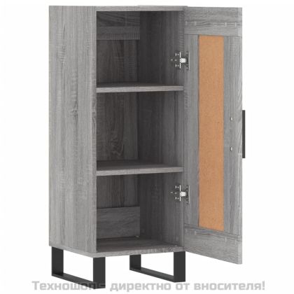 Сайдборд, сив сонома, 34,5x34x90 см, инженерно дърво