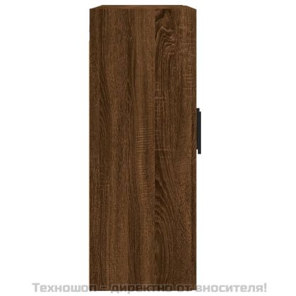 Стенен шкаф кафяв дъб 69,5x34x90 см инженерно дърво