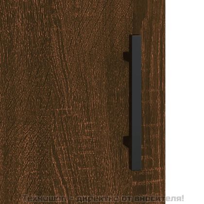 Стенен шкаф кафяв дъб 69,5x34x90 см инженерно дърво