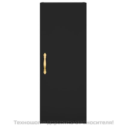Стенен шкаф черен 34,5x34x90 см