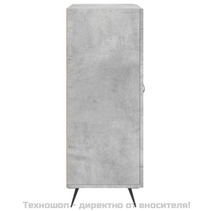 Сайдборд, бетонно сив, 69,5x34x90 см, инженерно дърво