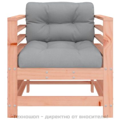 Градински столове с възглавници 2 бр масивно дърво дуглас