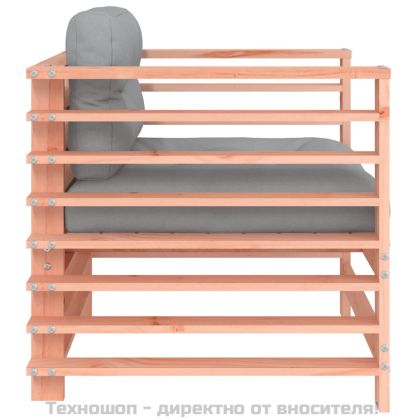 Градински столове с възглавници 2 бр масивно дърво дуглас