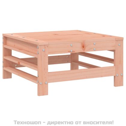 Градинска табуретка с възглавница, дугласко дърво масив