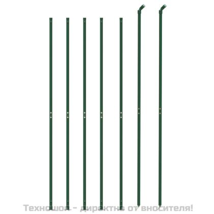 Плетена оградна мрежа с фланец, зелена, 2x10 м