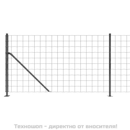 Плетена оградна мрежа с фланец, антрацит, 0,8x25 м