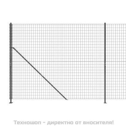 Плетена оградна мрежа с фланец, антрацит, 1,4x25 м