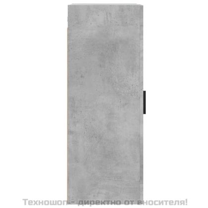 Стенен шкаф, бетонно сив, 34,5x34x90 см, инженерно дърво