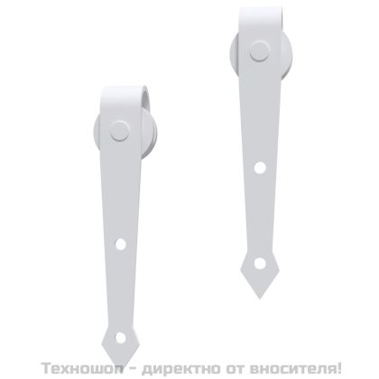 Плъзгаща врата с монтажни части, 85x210 см, борово дърво масив