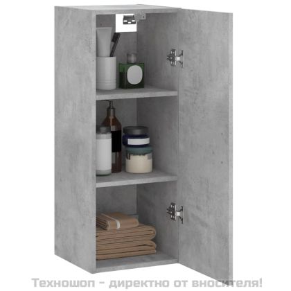 Стенен шкаф бетонно сив 34,5x34x90 см