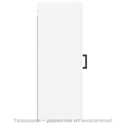 Стенен шкаф бял 34,5x34x90 см