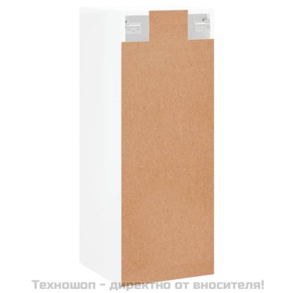 Стенен шкаф бял гланц 34,5x34x90 см