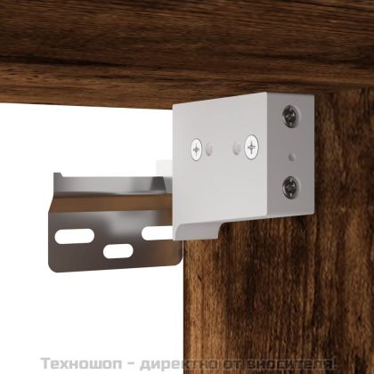 Стенен шкаф опушен дъб 69,5x34x90 см инженерно дърво