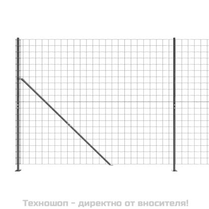 Плетена оградна мрежа с фланец, антрацит, 1,6x25 м