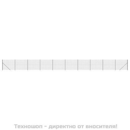 Плетена оградна мрежа с фланец, антрацит, 2x25 м