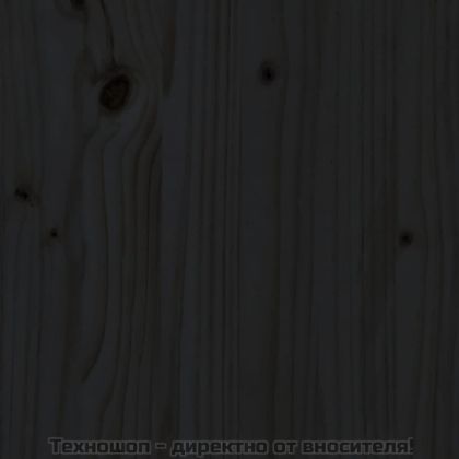 Ъглов диван с възглавници, черен, борово дърво масив