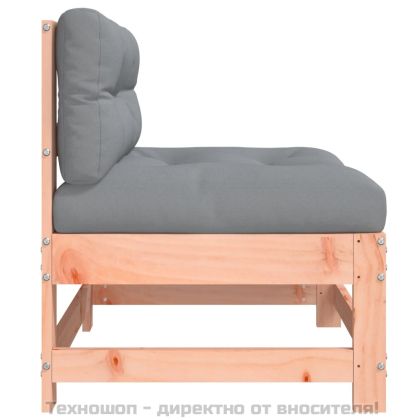 Среден диван с възглавници, дугласко дърво масив