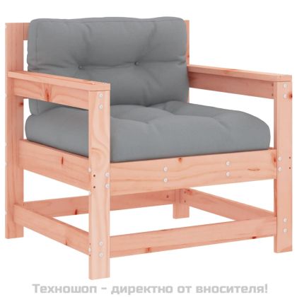 Градински столове с възглавници 2 бр масивно дърво дуглас