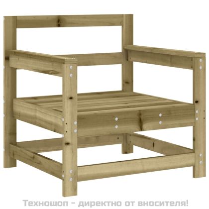 Градински столове с възглавници 2 бр импрегнирано борово дърво